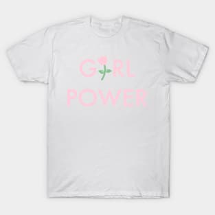 Pink Girl Flower Power T-Shirt